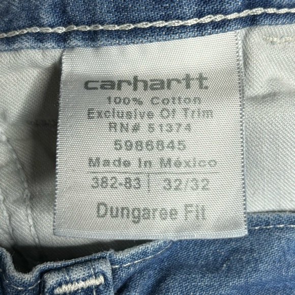 Carhartt B13 HDK Carpenter Dungaree Fit Denim Blue Work Jeans - Picture 6 of 6